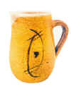 Pitcher - wood fired, white/black glaze